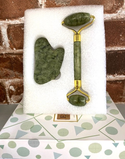 Jade Facial Roller & Gua Sha