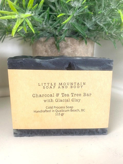 Bar Soap - Charcoal & Clay with Tea Tree Oil
